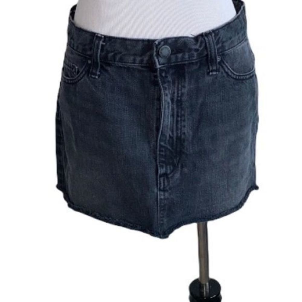 Free people women’s Beat of the Music denim‎ charcoal Mini Skirt size 2